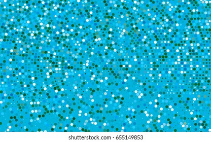 Light Blue, Green vector red pattern of geometric circles, shapes. Colorful mosaic banner. Geometric background with colored disks.