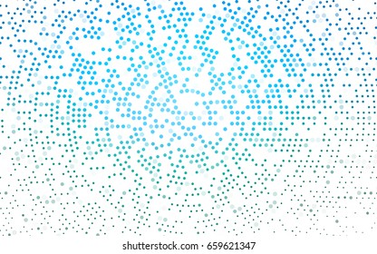 Light Blue, Green vector red pattern of geometric circles, shapes. Colorful mosaic banner. Geometric background with colored disks.