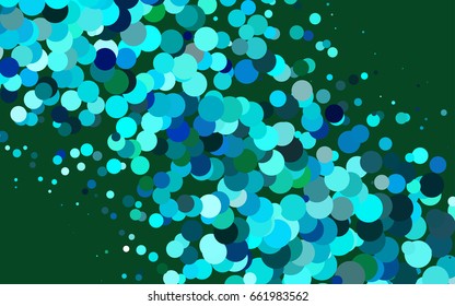 Light Blue, Green vector red pattern of geometric circles, shapes. Colorful mosaic banner. Geometric background with colored disks.