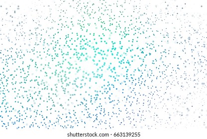 Light Blue, Green vector red pattern of geometric circles, shapes. Colorful mosaic banner. Geometric background with colored disks.