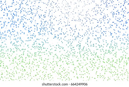 Light Blue, Green vector red pattern of geometric circles, shapes. Colorful mosaic banner. Geometric background with colored disks.