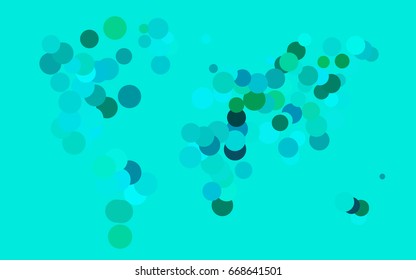 Light Blue, Green vector red pattern of geometric circles, shapes. Colorful mosaic banner. Geometric background with colored disks.