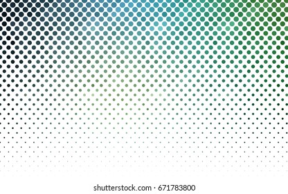 Light Blue, Green vector red pattern of geometric circles, shapes. Colorful mosaic banner. Geometric background with colored disks.