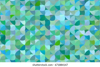 Light Blue, Green vector red banner with set of circles, dots. Donuts Background. Creative Design Template. Technological halftone illustration.