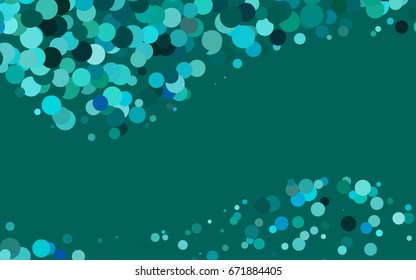 Light Blue, Green vector red pattern of geometric circles, shapes. Colorful mosaic banner. Geometric background with colored disks.