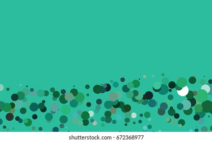 Light Blue, Green vector red pattern of geometric circles, shapes. Colorful mosaic banner. Geometric background with colored disks.