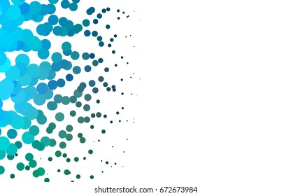 Light Blue, Green vector red pattern of geometric circles, shapes. Colorful mosaic banner. Geometric background with colored disks.