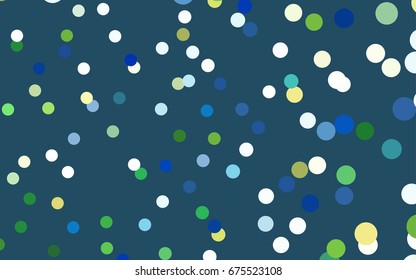 Light Blue, Green vector red pattern of geometric circles, shapes. Colorful mosaic banner. Geometric background with colored disks.