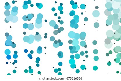 Light Blue, Green vector red pattern of geometric circles, shapes. Colorful mosaic banner. Geometric background with colored disks.