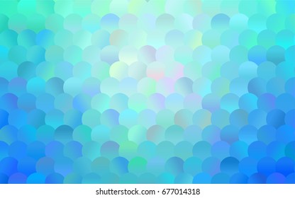 Light Blue, Green vector red banner with set of circles, dots. Donuts Background. Creative Design Template. Technological halftone illustration.