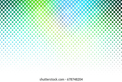 Light Blue, Green vector red pattern of geometric circles, shapes. Colorful mosaic banner. Geometric background with colored disks.