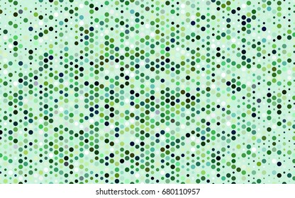 Light Blue, Green vector red pattern of geometric circles, shapes. Colorful mosaic banner. Geometric background with colored disks.
