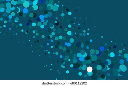 Light Blue, Green vector red banner with set of circles, dots. Donuts Background. Creative Design Template. Technological halftone illustration.