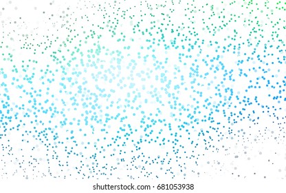 Light Blue, Green vector red pattern of geometric circles, shapes. Colorful mosaic banner. Geometric background with colored disks.