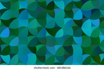 Light Blue, Green vector red pattern of geometric circles, shapes. Colorful mosaic banner. Geometric background with colored disks.