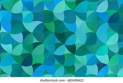 Light Blue, Green vector red pattern of geometric circles, shapes. Colorful mosaic banner. Geometric background with colored disks.