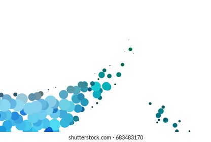 Light Blue, Green vector red pattern of geometric circles, shapes. Colorful mosaic banner. Geometric background with colored disks.