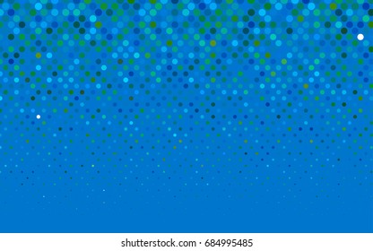 Light Blue, Green vector red pattern of geometric circles, shapes. Colorful mosaic banner. Geometric background with colored disks.