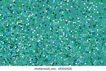 Light Blue, Green vector red banner with set of circles, dots. Donuts Background. Creative Design Template. Technological halftone illustration.