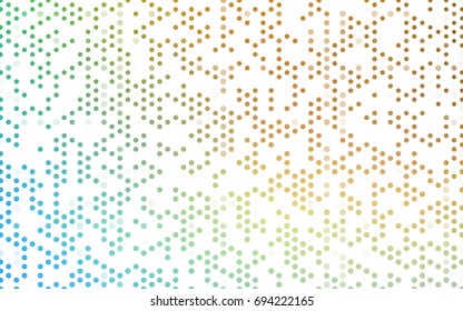 Light Blue, Green vector red pattern of geometric circles, shapes. Colorful mosaic banner. Geometric background with colored disks.