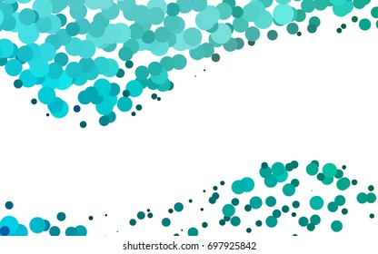Light Blue, Green vector red pattern of geometric circles, shapes. Colorful mosaic banner. Geometric background with colored disks.