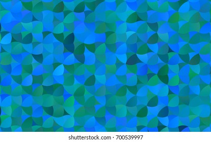 Light Blue, Green vector red pattern of geometric circles, shapes. Colorful mosaic banner. Geometric background with colored disks.