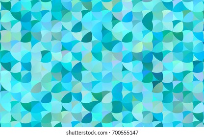 Light Blue, Green vector red pattern of geometric circles, shapes. Colorful mosaic banner. Geometric background with colored disks.