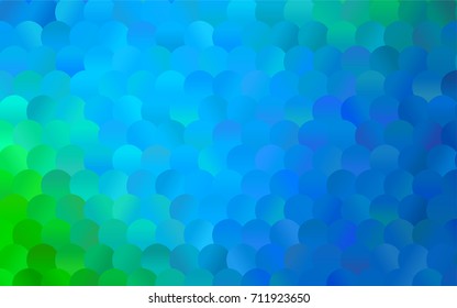 Light Blue, Green vector red pattern of geometric circles, shapes. Colorful mosaic banner. Geometric background with colored disks.