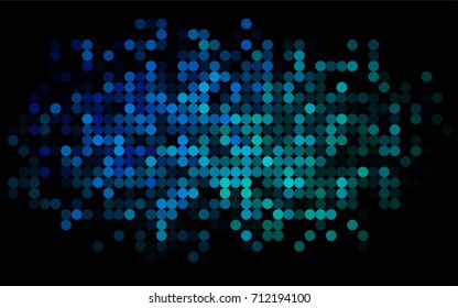 Light Blue, Green vector red pattern of geometric circles, shapes. Colorful mosaic banner. Geometric background with colored disks.