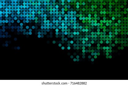 Light Blue, Green vector red pattern of geometric circles, shapes. Colorful mosaic banner. Geometric background with colored disks.