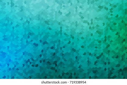 Light Blue, Green vector red pattern of geometric circles, shapes. Colorful mosaic banner. Geometric background with colored disks.