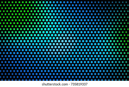 Light Blue, Green vector red pattern of geometric circles, shapes. Colorful mosaic banner. Geometric background with colored disks.