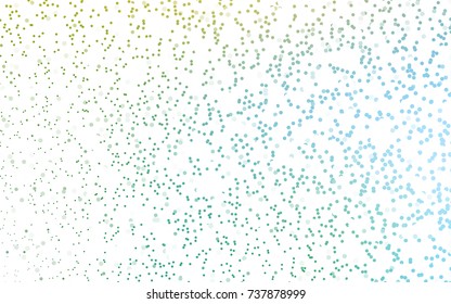 Light Blue, Green vector red pattern of geometric circles, shapes. Colorful mosaic banner. Geometric background with colored disks.