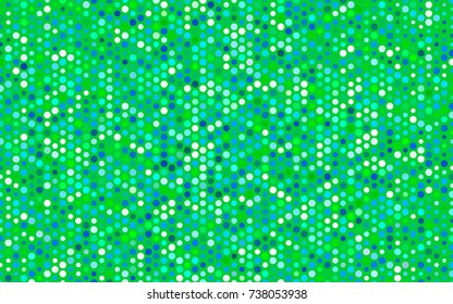 Light Blue, Green vector red pattern of geometric circles, shapes. Colorful mosaic banner. Geometric background with colored disks.