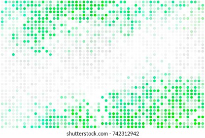Light Blue, Green vector red pattern of geometric circles, shapes. Colorful mosaic banner. Geometric background with colored disks.