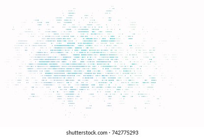 Light Blue, Green vector red banner with set of circles, dots. Donuts Background. Creative Design Template. Technological halftone illustration.