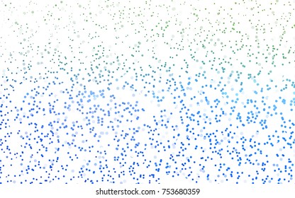 Light Blue, Green vector red pattern of geometric circles, shapes. Colorful mosaic banner. Geometric background with colored disks.
