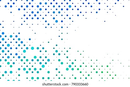 Light Blue, Green vector red pattern of geometric circles, shapes. Colorful mosaic banner. Geometric background with colored disks.