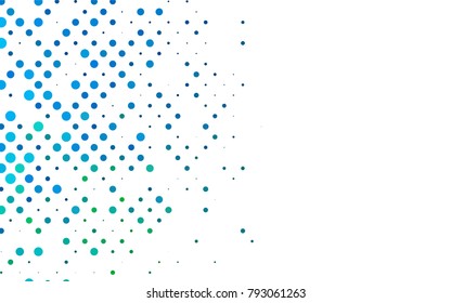 Light Blue, Green vector red pattern of geometric circles, shapes. Colorful mosaic banner. Geometric background with colored disks.
