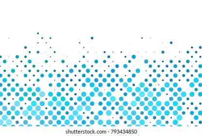 Light Blue, Green vector red banner with set of circles, dots. Donuts Background. Creative Design Template. Technological halftone illustration.