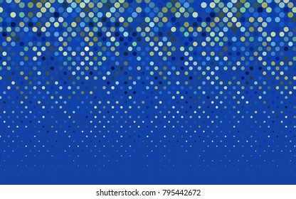Light Blue, Green vector red pattern of geometric circles, shapes. Colorful mosaic banner. Geometric background with colored disks.