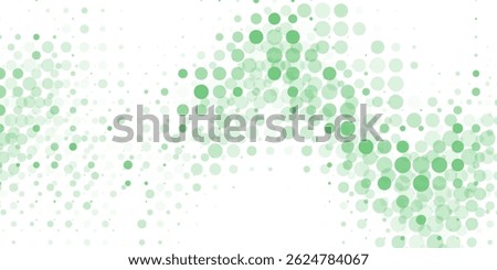 Light Blue, Green vector red banner with set of circles, dots. Donuts Background. Creative Design Template. Technological halftone illustration.