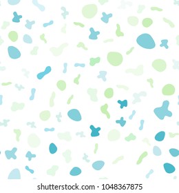Light Blue, Green vector seamless pattern with lava shapes. Brand-new colored illustration in marble style. Seamless texture for your  ad, booklets, leaflets.