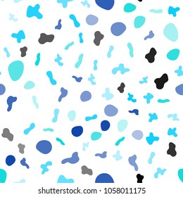 Light Blue, Green vector seamless template with lines, ovals. A vague circumflex abstract illustration with gradient. The template for cell phone backgrounds.
