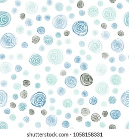 Light Blue, Green vector seamless doodle blurred background. Brand-new colored illustration in blurry style with flowers. Completely new template for your business design.