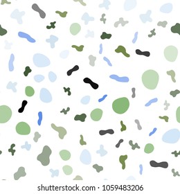Light Blue, Green vector seamless template with lines, ovals. A vague circumflex abstract illustration with gradient. New composition for your brand book.