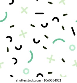 Light Blue, Green vector seamless layout with simple elements. Seamless gradient abstract lines on white background. Template for business cards, websites.