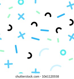Light Blue, Green vector seamless background with lines, ovals. Decorative abstract design of repeating lines, circles. Trendy design for wallpaper, fabric makers.