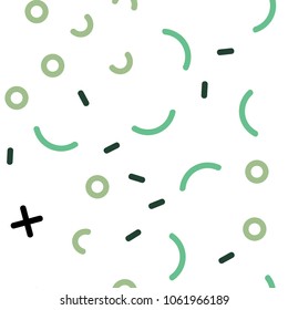 Light Blue, Green vector seamless background with lines, ovals. Seamless Illustration with set of abstact gradient lines. Pattern for design of fabric, wallpapers.