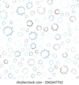 Light Blue, Green vector seamless  cover with spots. Blurred bubbles on abstract background with colorful gradient. Pattern can be used for futuristic ad, booklets.